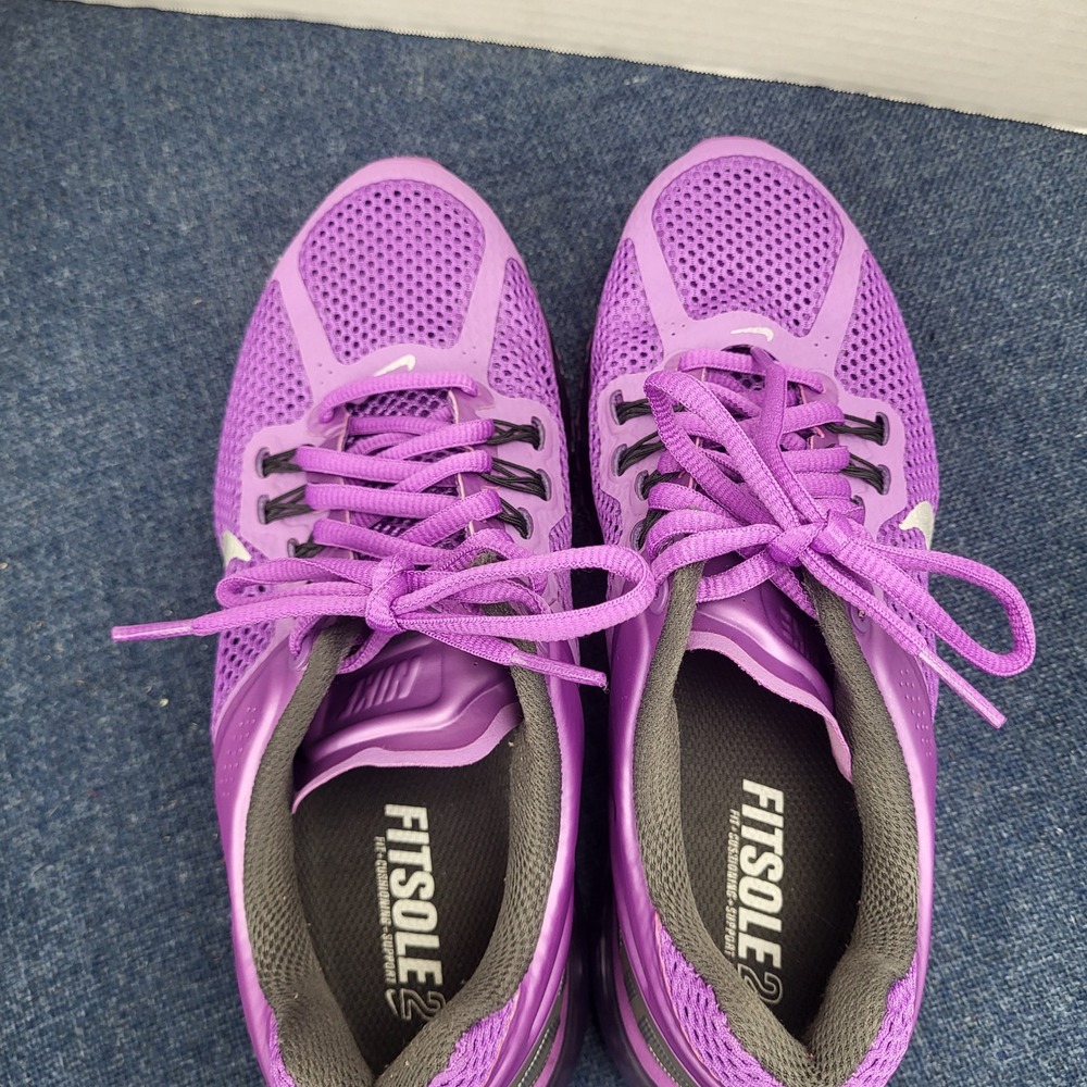 Nike Air Max+ 2013 Womens 7.5 Purple Running Shoes Flywire Mesh Sneaker - Picture 8 of 11